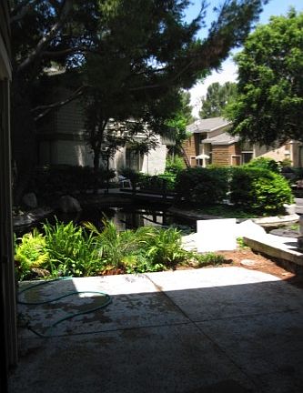 Patio looking out to the wat