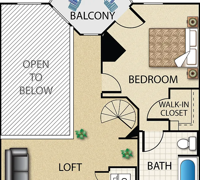 Plan E2-Loft (PI) Floorplan Diagram