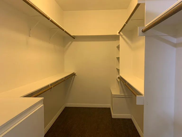 Master bedroom walk-in closet