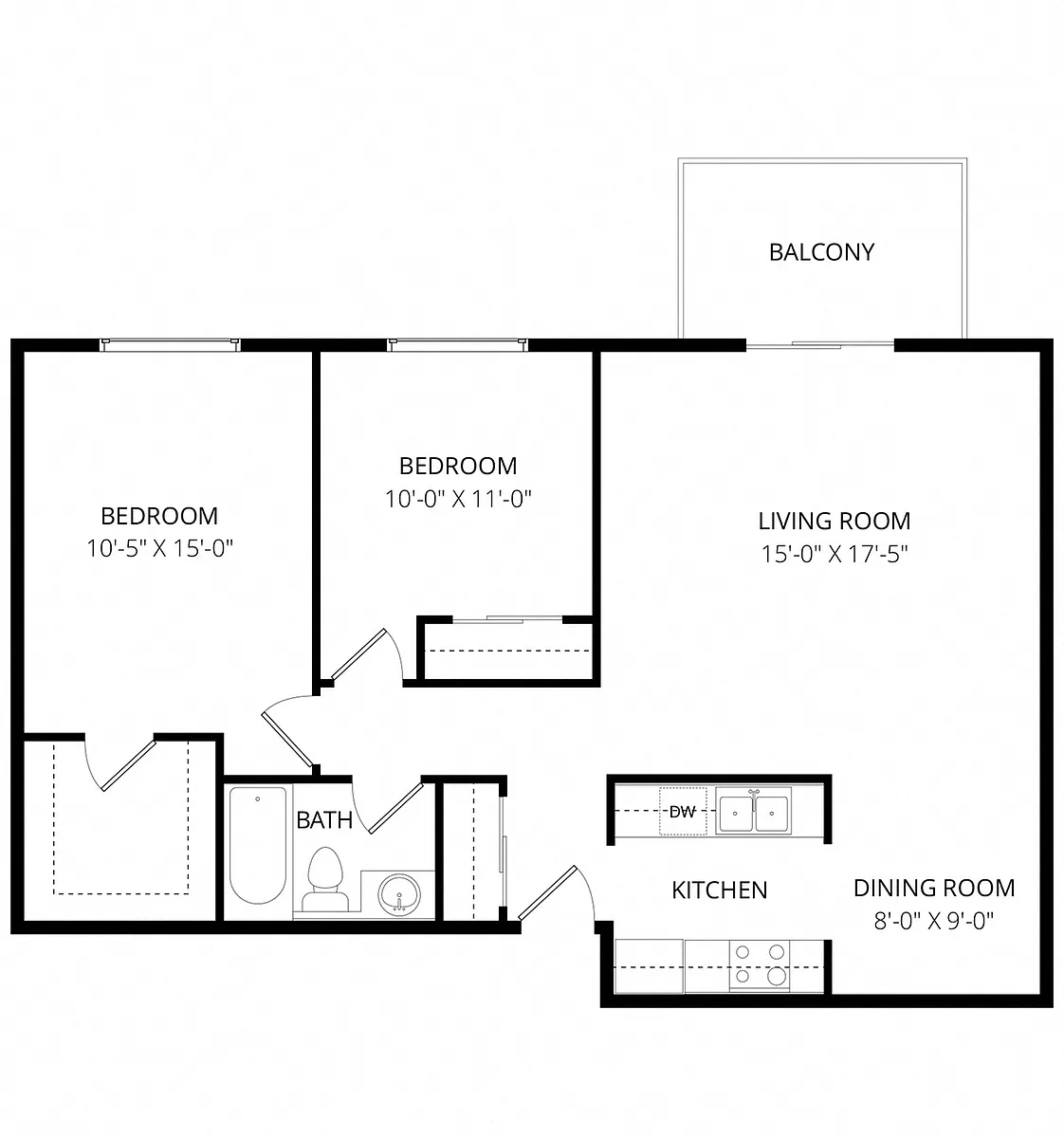 Floor plan Two Bedroom