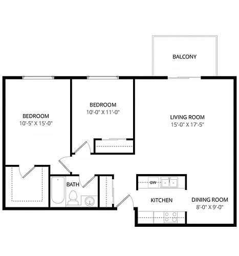 Floor plan Two Bedroom