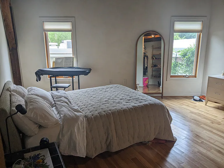 Upstairs, west-facing bedroom