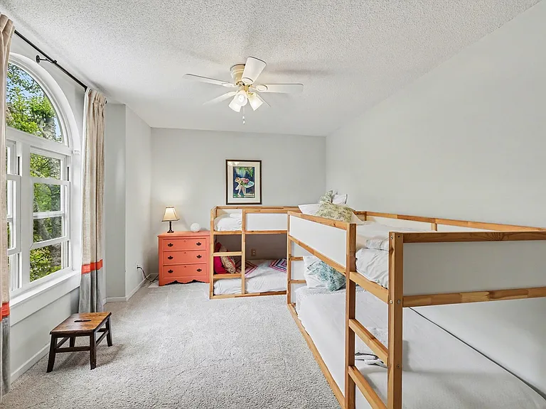 Bedroom 2 with twin bunk beds sleeping 4