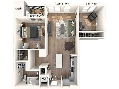 Floor plan AM19D-925sf-2204-2404
