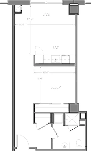 Floor plan Studio B
