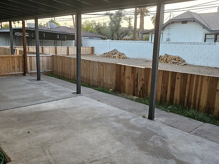Personal Patio with access to larger common area behind it.