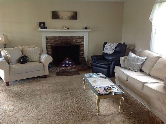 fireplaced living room