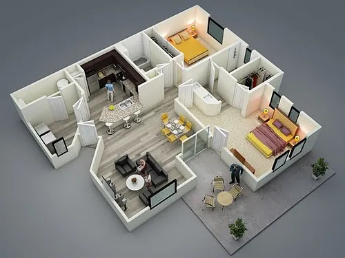 Floor plan B3