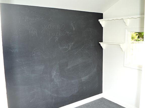 Chalkboard wall in Playhouse