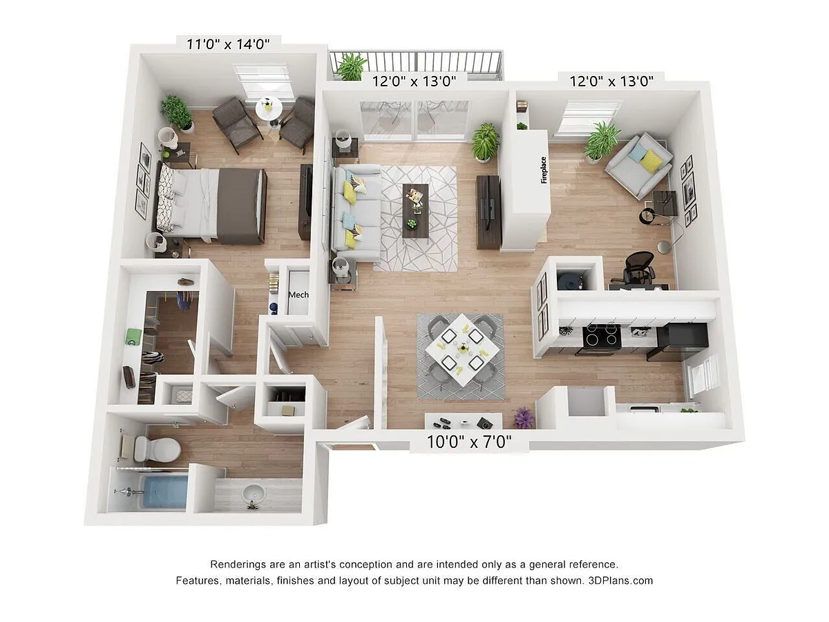 Floor plan 1x1D