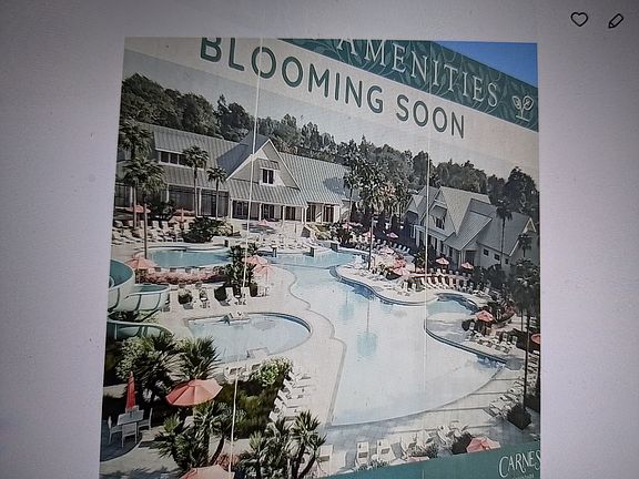 New Amenity Center at Carne's Crossroads - Pool #2 with adjacent
tennis and Pickle ball courts. The amenity center will have a large meeting building, a full gym and other exercise options.