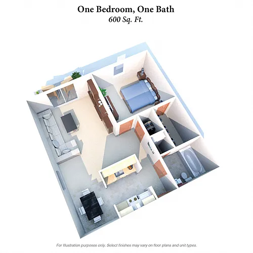 Floor plan One Bedroom