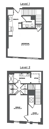 Floor plan 2 Bed/1.5 Bath-BL3