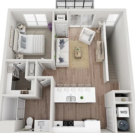 Floor Plan 1BR B | Seasons at Hoffman Estates | Apartments in Hoffman Estates, IL Floor Plan 1BR B | Seasons at Hoffman Estates | Apartments in Hoffman Estates, IL