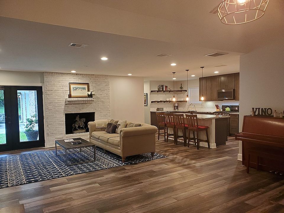 Open concept home with gas fireplace