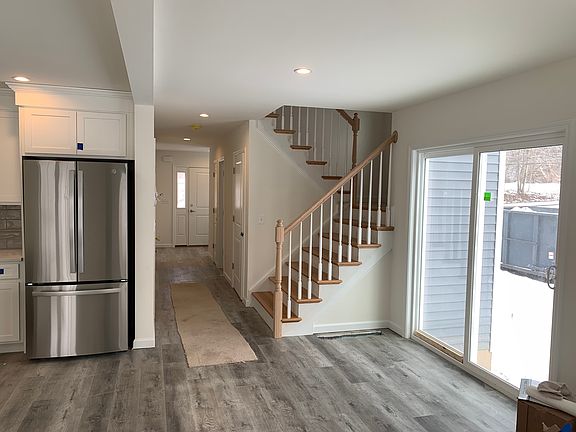 Eating area looking towards the front entry.