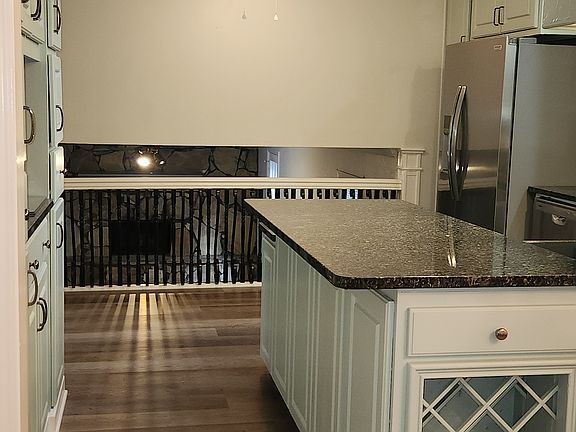 View of kitchen from dining room.
