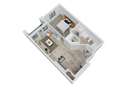 Floor plan Deseret 1x1