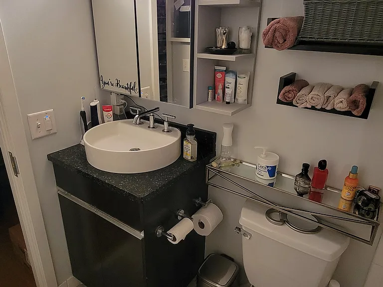 Full vanity and under sink cubbord