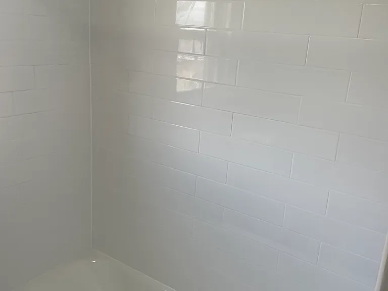 New shower with subway tile surround