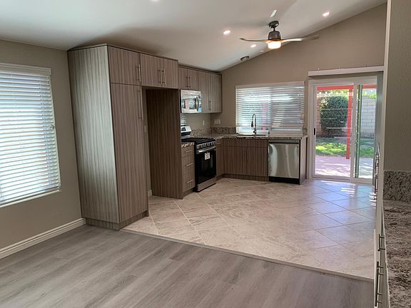 Dining room and kitchen