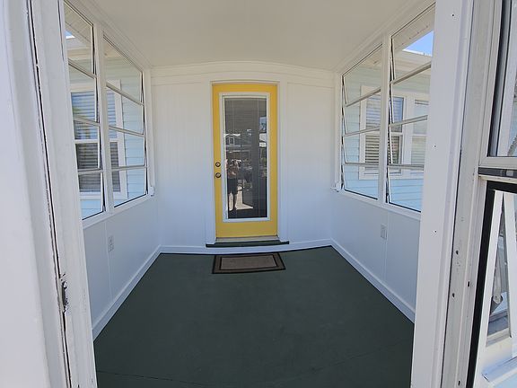 Porch entryway and front door