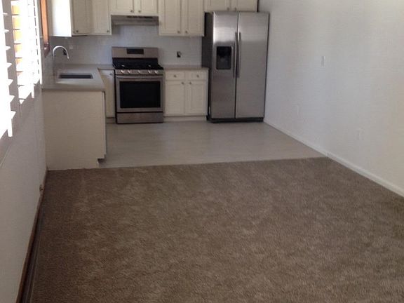 Kitchen open to living room