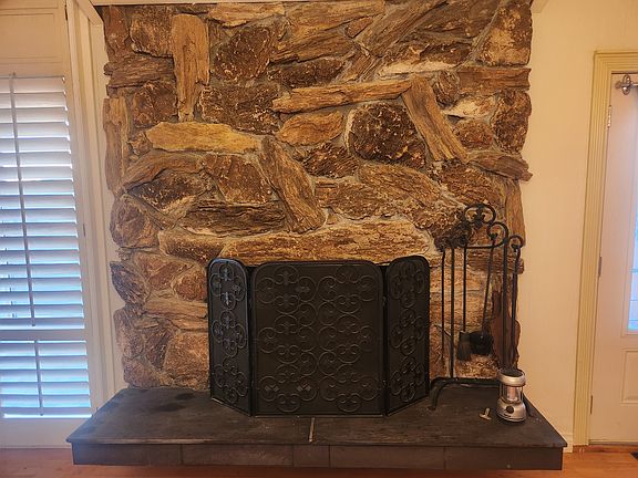 wood burning fireplace