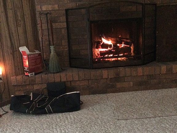 Fireplace in living room 