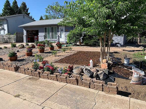 Newly landscaped front yard!