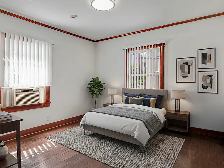 Virtually staged bedroom