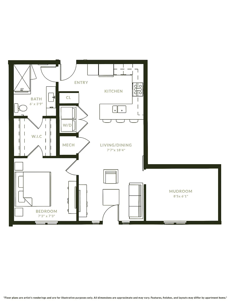 Floor plan A1 Den
