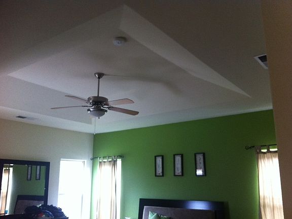 coffered ceiling in Master