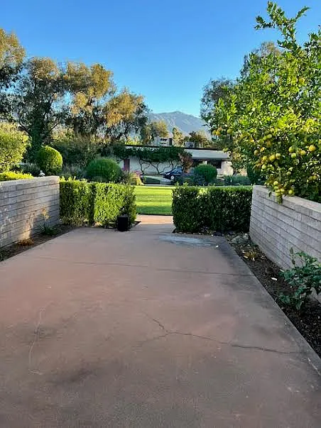 Private patio from this unit showing view of mountains in background