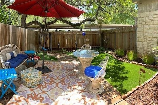 Backyard with deck