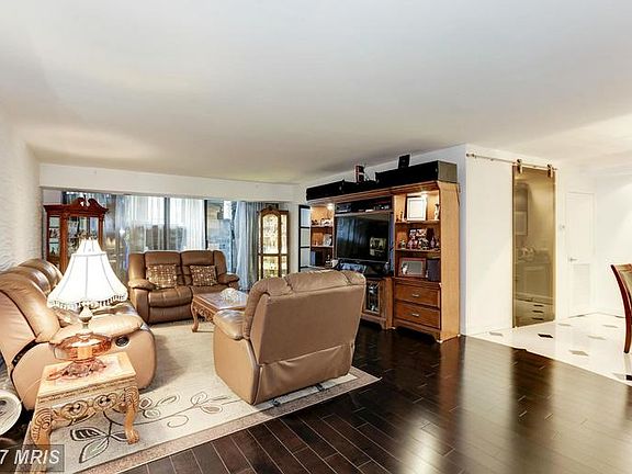 Living Room w/ Walnut Floors