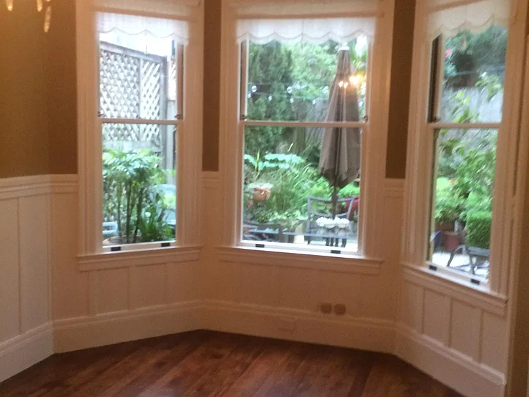 dining room into garden view