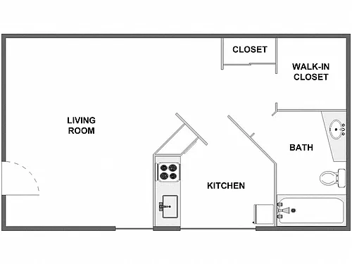 Floor plan Studio: Type B