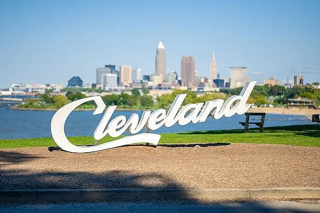 View of CLE from Edgewater Park