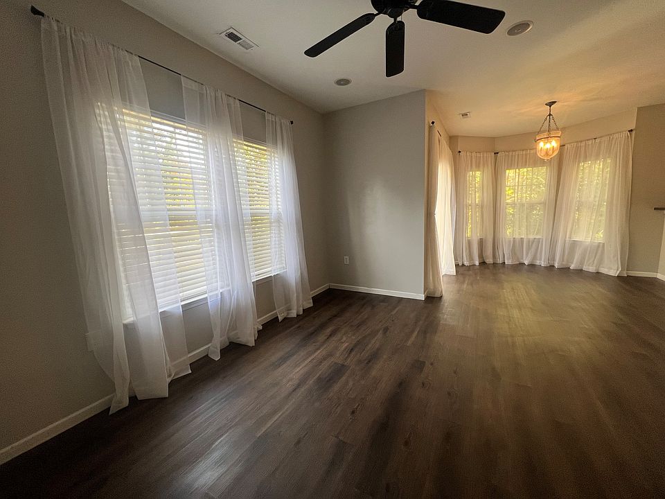 Living room and dining room