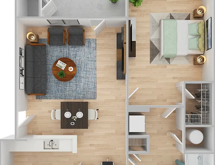1 Bedroom | 1 Bath | 760 SF | Renovated 1 Bedroom | 1 Bath | 760 SF | Renovated