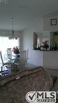 Dining area open to back patio