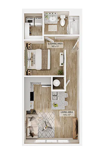 Floor plan Studio Horizon Overlook