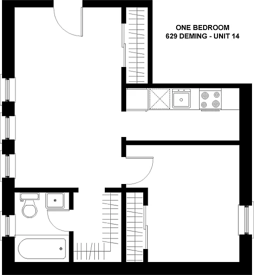 Floor plan 1bd/1b 14