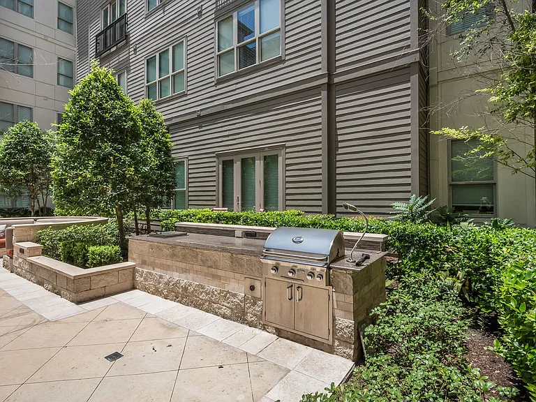 Outdoor BBQ grill area