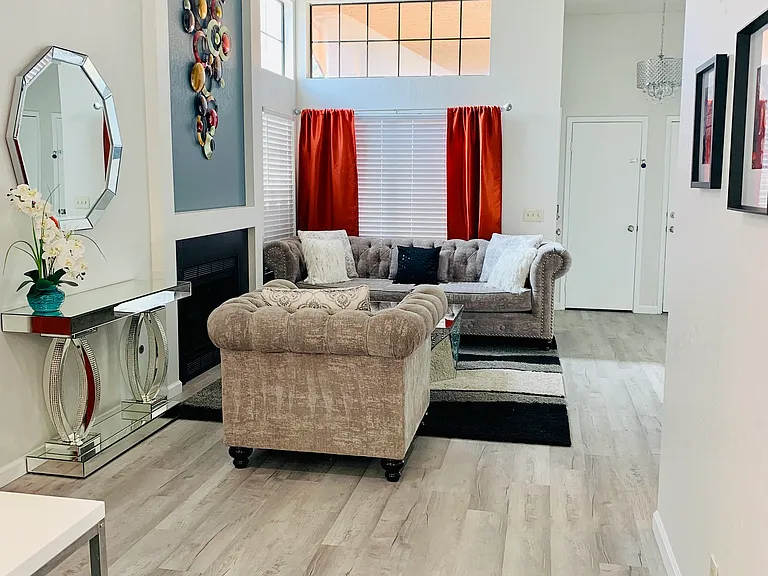 Living room when furnished