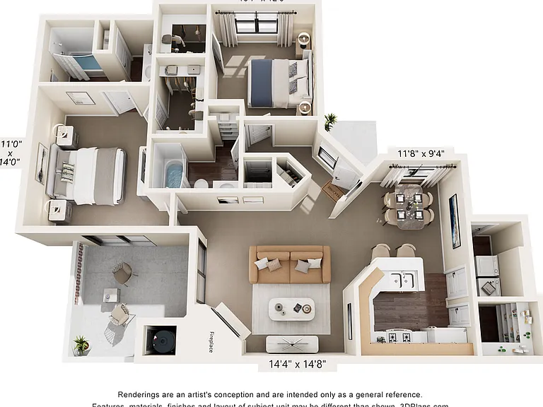 E Renovated Floor Plan | 2 Bed 2 Bath | 1241 sq ft | Pavilions Apartments in ABQ E Renovated Floor Plan | 2 Bed 2 Bath | 1241 sq ft | Pavilions Apartments in ABQ