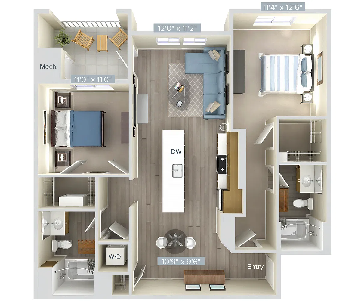 Floor plan B1-1105-1