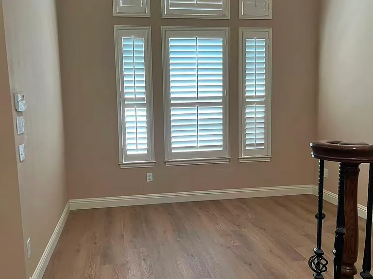 Living room with new floor