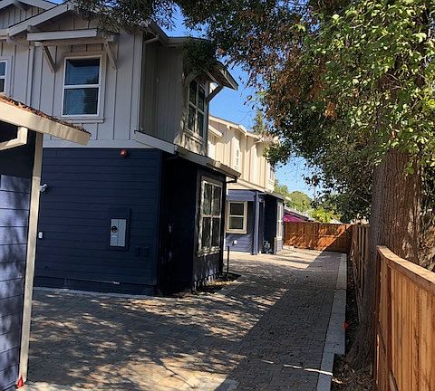The driveway leading to the unit